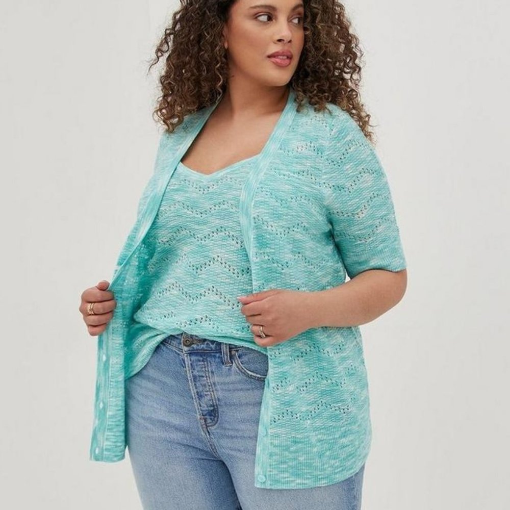 TORRID Pointelle Cardigan Sweater SIZE 5